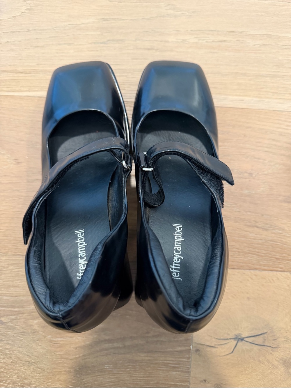 Jeffrey Campbell Reine Platform Mary Jane Pump Black Chunky Heel size 10 - Picture 6 of 14